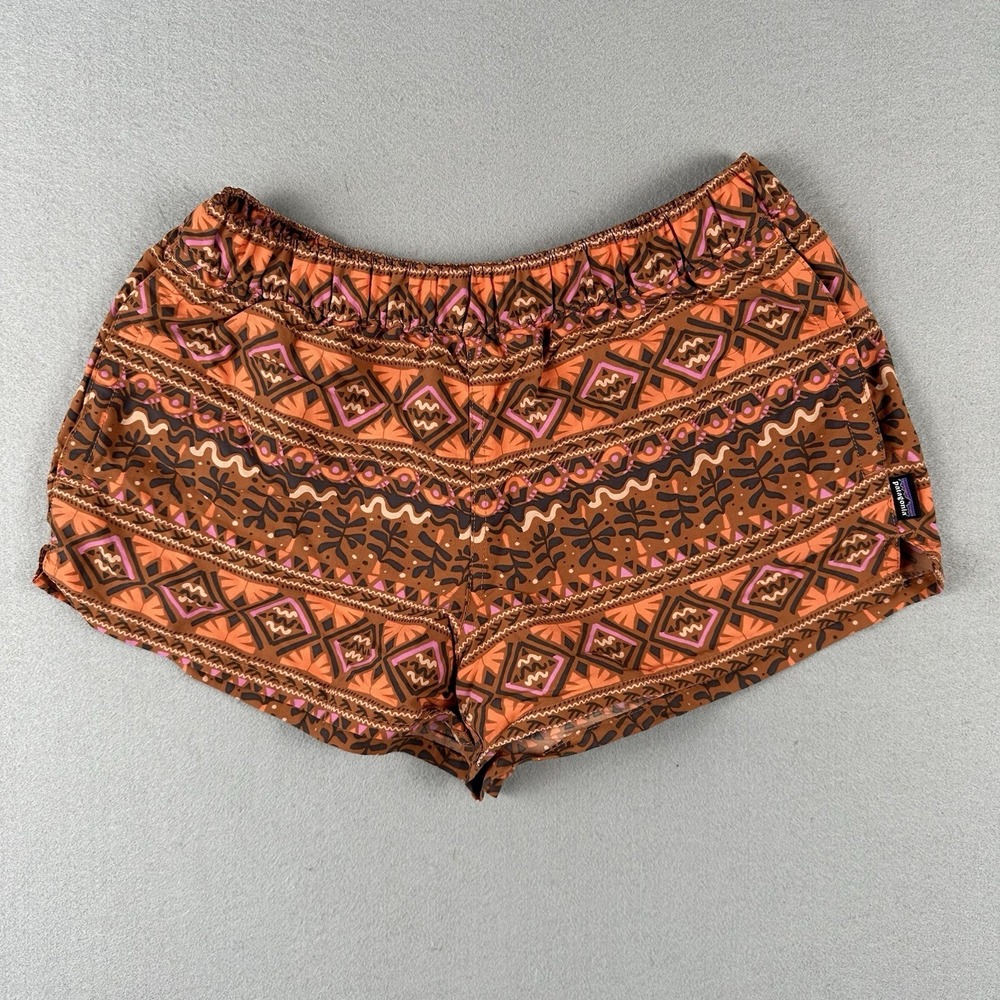 Patagonia Barely Baggies Shorts Womens Small Mangrove Tiki Henna Pattern